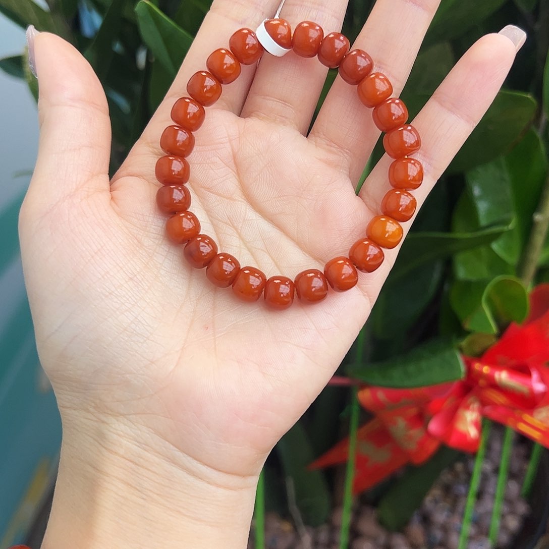 琥珀手链未镶嵌8m老蜡