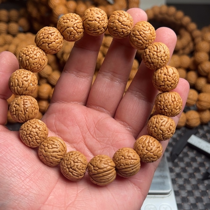 桃核手串哄*塌野生铁扇