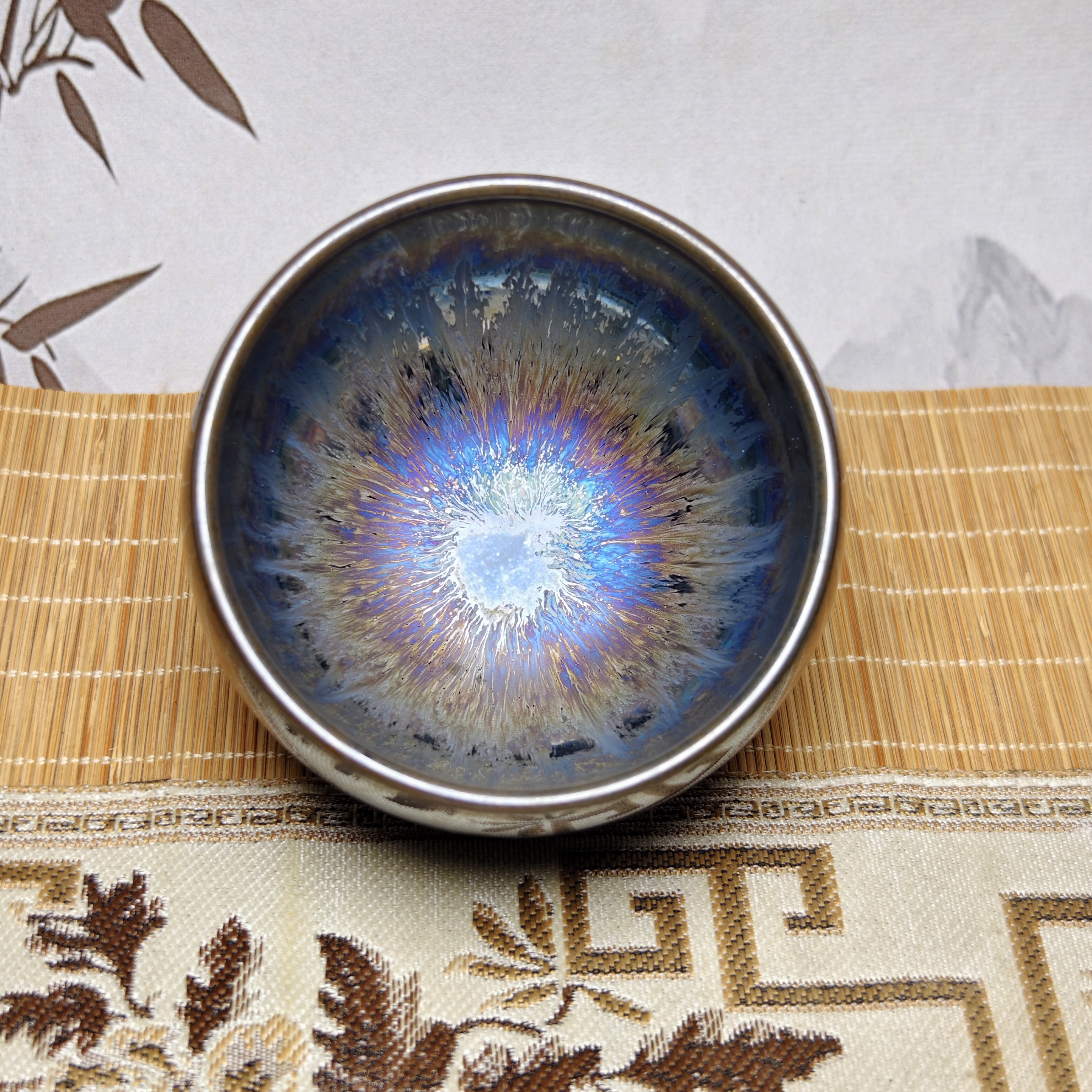 七彩祥云建盏主人杯水杯茶盏茶杯陶瓷盏杯家用大号