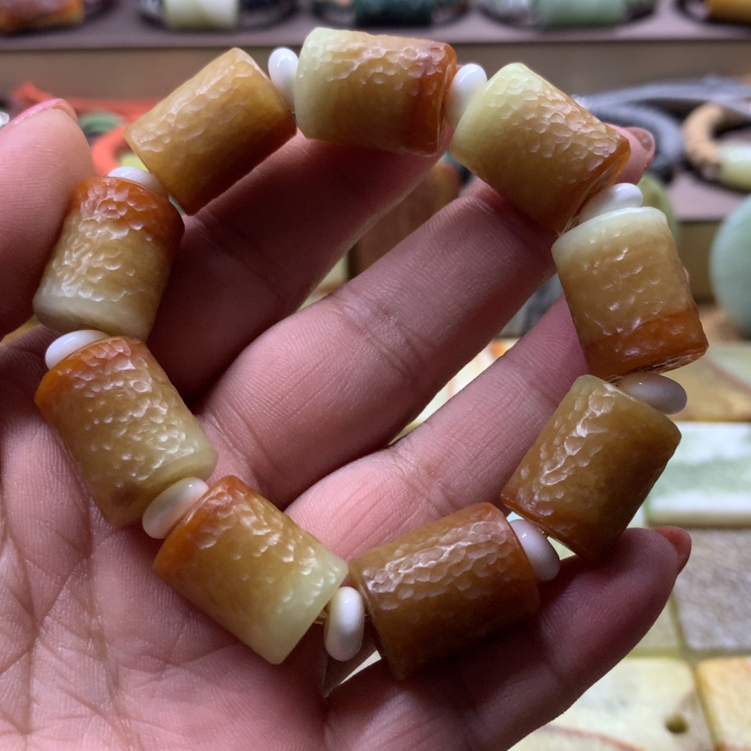 佐***6蛇纹石玉合金颈饰