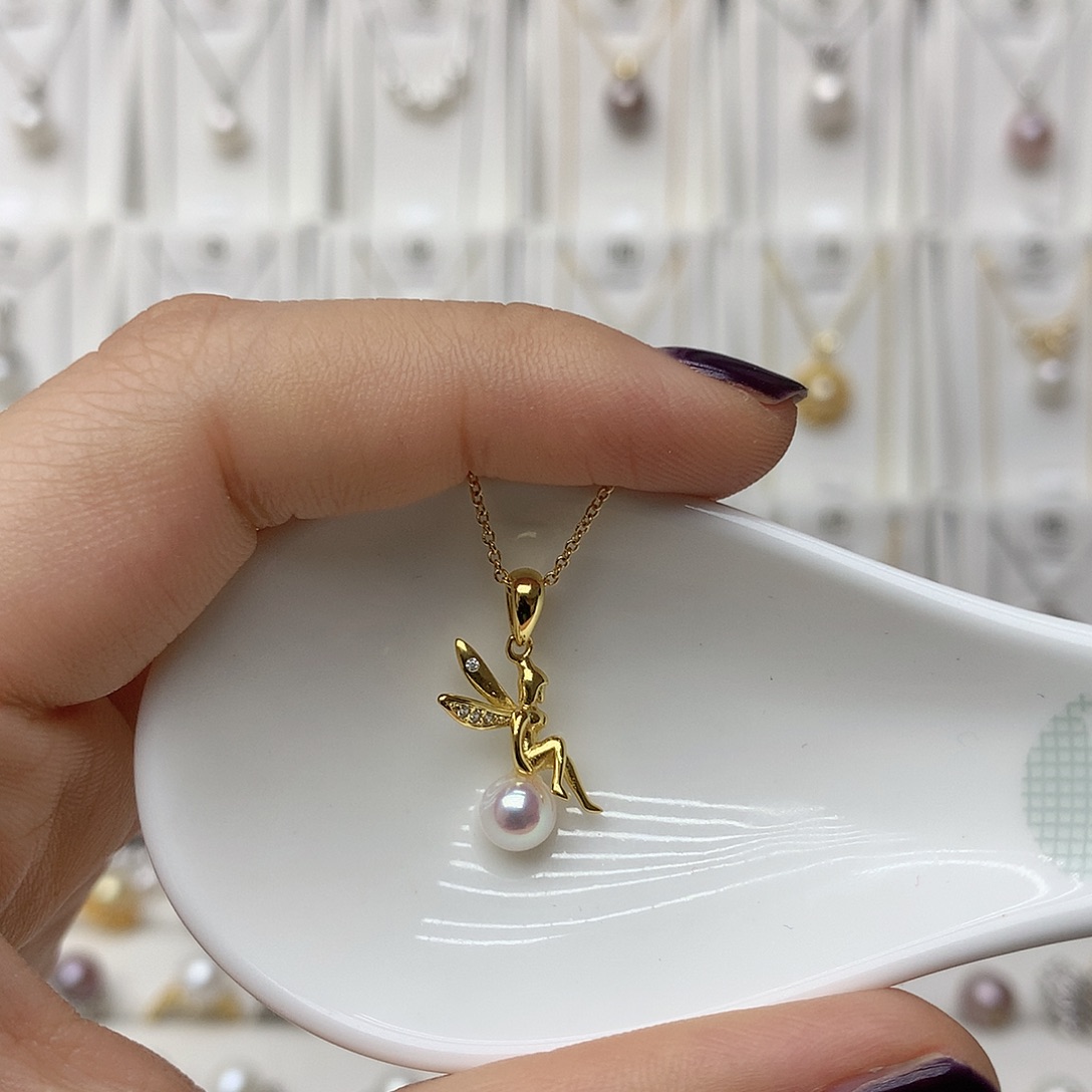 银S925镶嵌吊坠(不含链)淡水珍珠