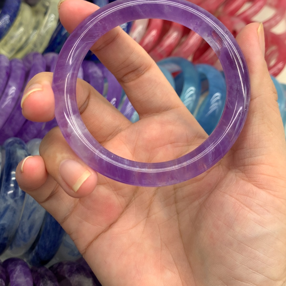 碧****水晶手镯未镶嵌紫水晶手镯