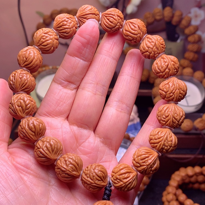 桃核手串龙纹桃核5