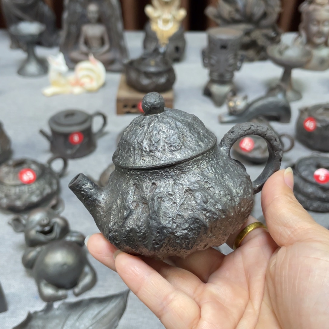 壶全手捏柴烧茶器