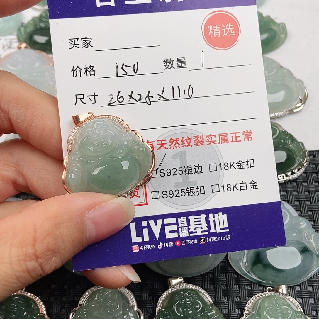 翡翠银S925镶嵌颈饰