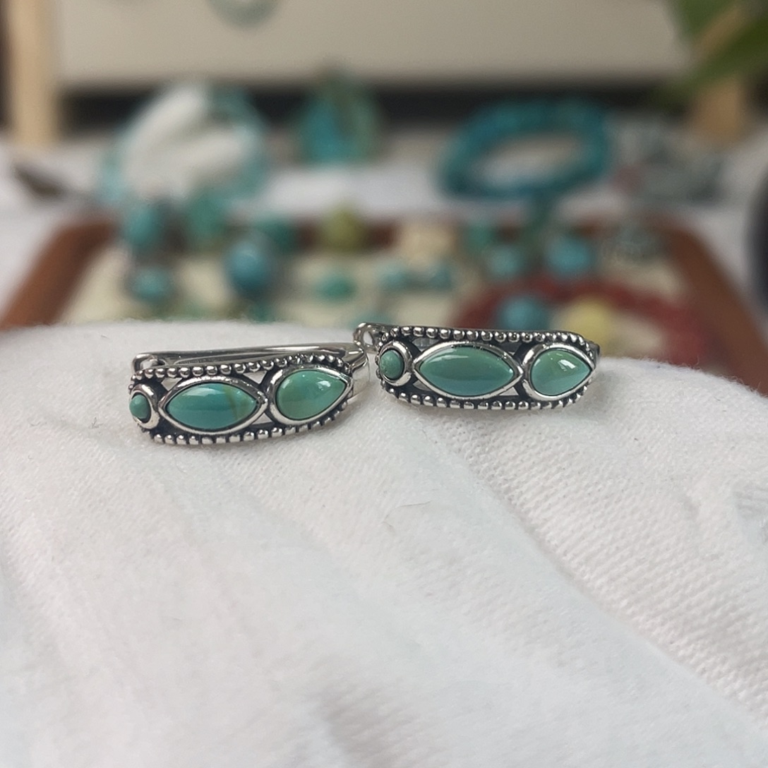 绿松石银S925镶嵌配饰
