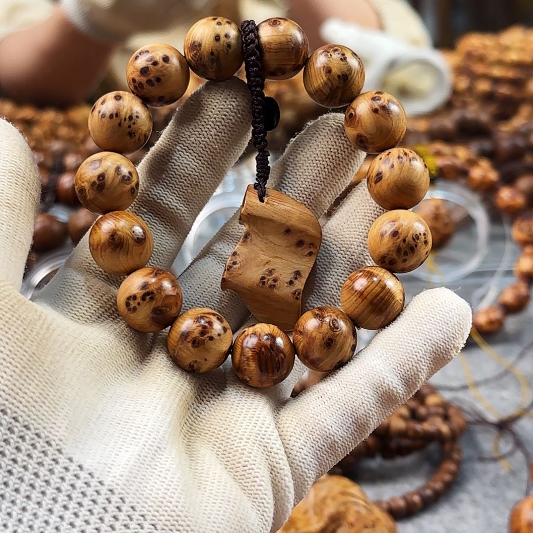 柏木（崖柏）手串/手链脏****滴太行崖柏1.5瘤疤