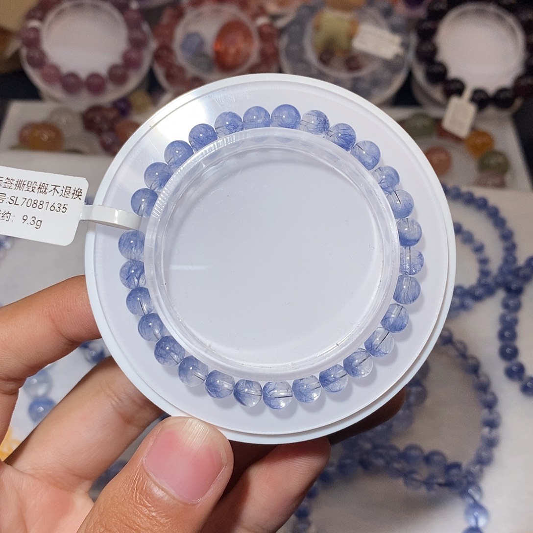 未镶嵌手链水晶蓝线