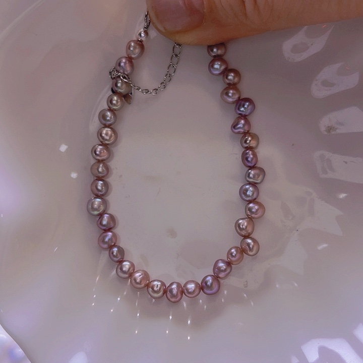 淡水珍珠手绳合金