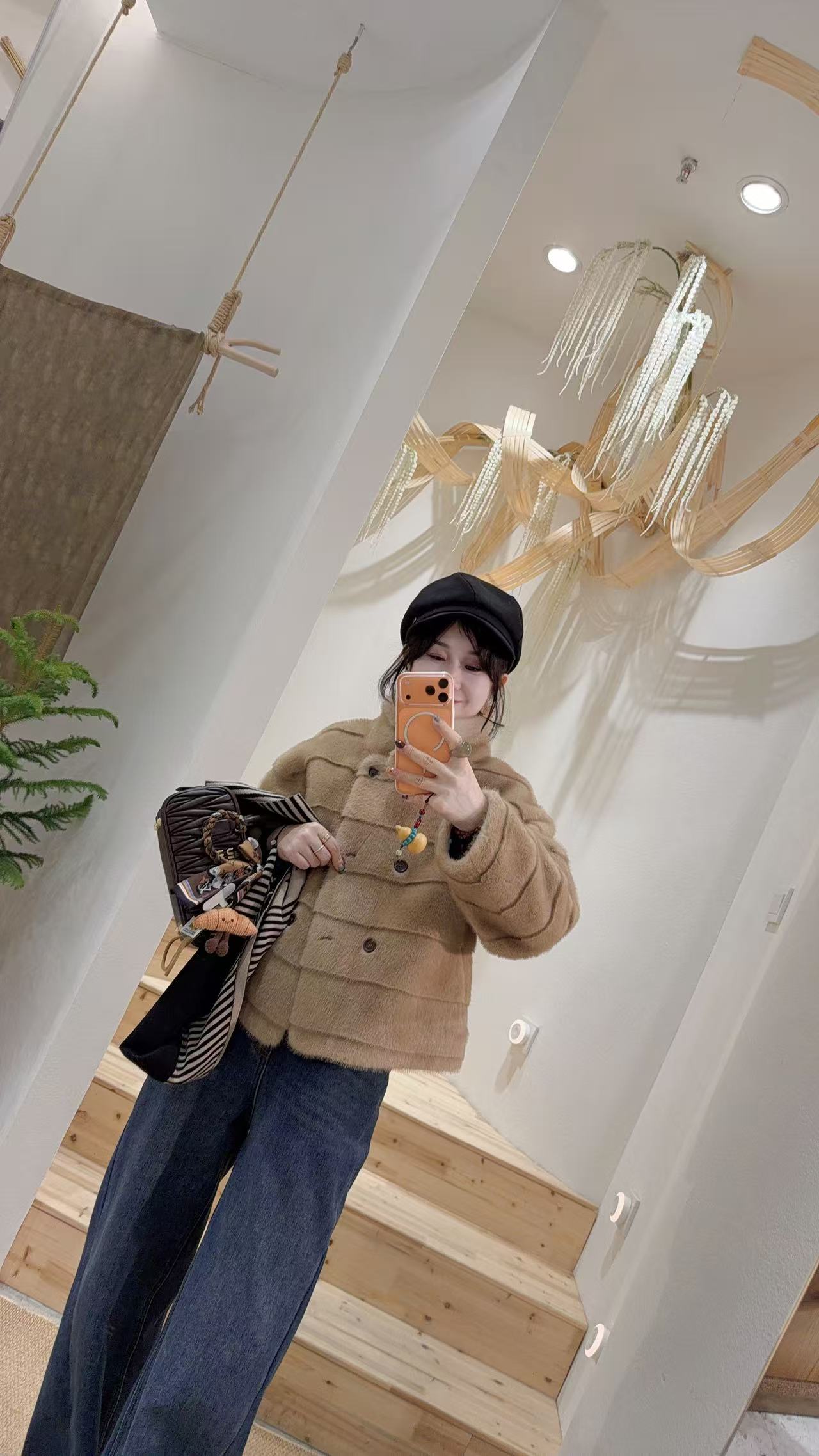 福利款不退换！时尚环保皮草保暖外套8568