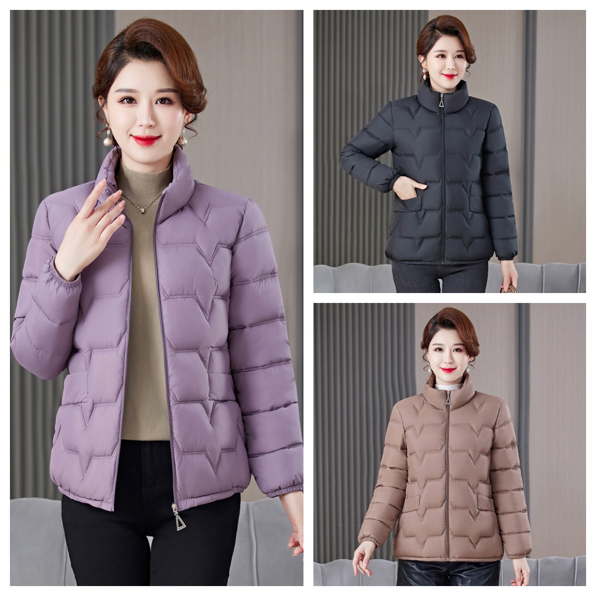 【专柜品质】时尚冬季棉服女保暖防风大口袋立领棉衣秋冬加厚小棉袄