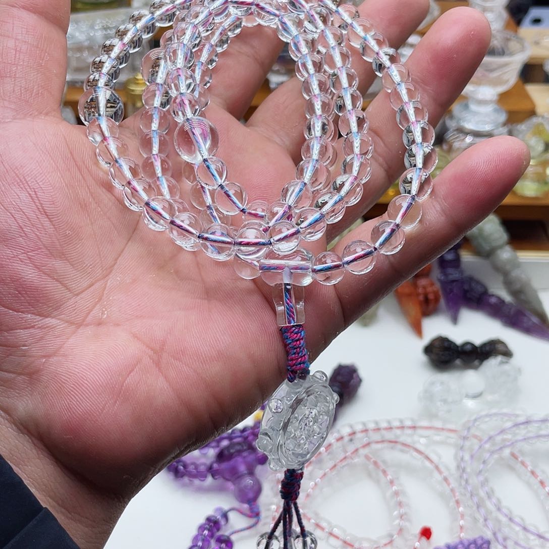 水晶颈饰未镶嵌倾**光吊坠