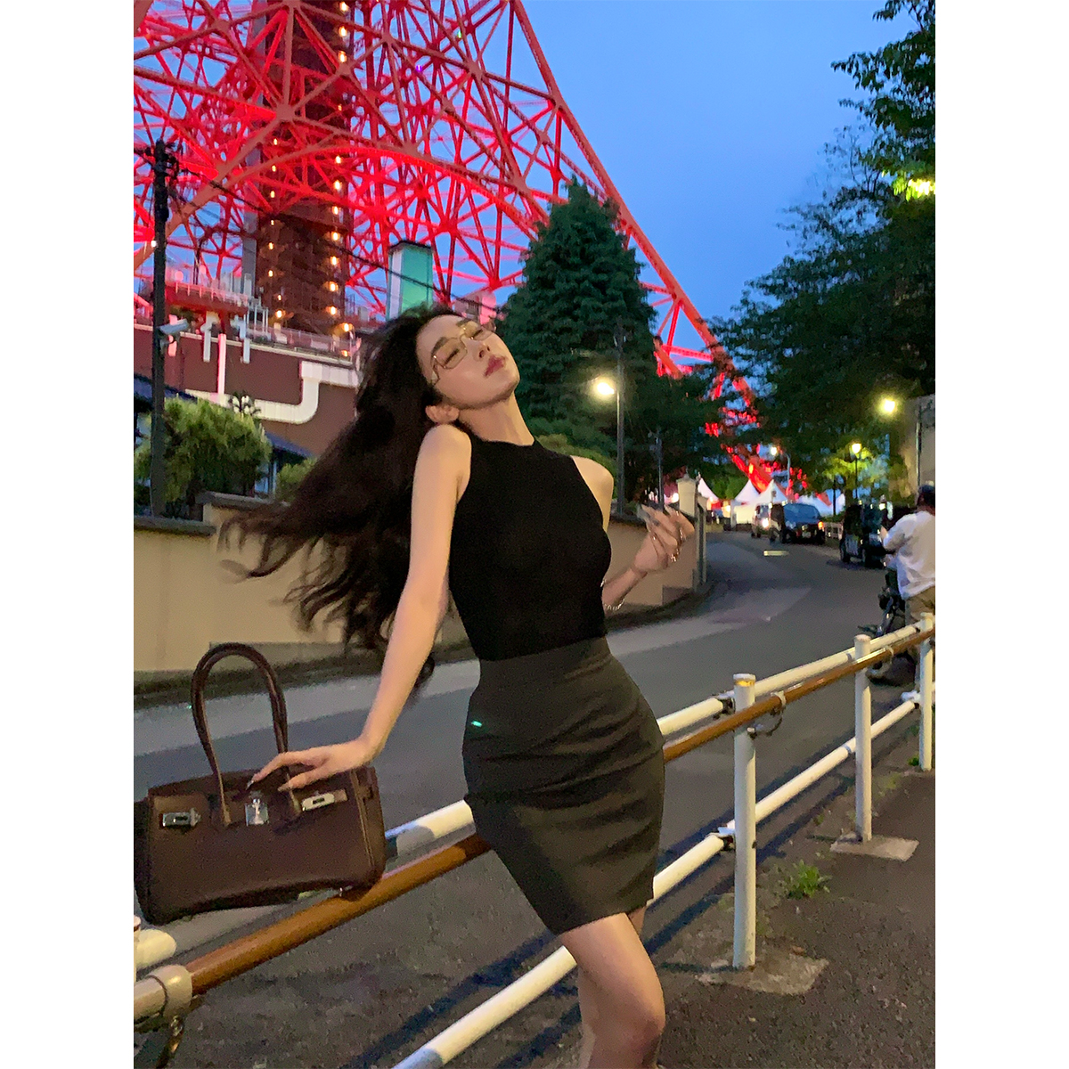 ACHI大也池◆弥雾~高腰修身包臀西装半身裙