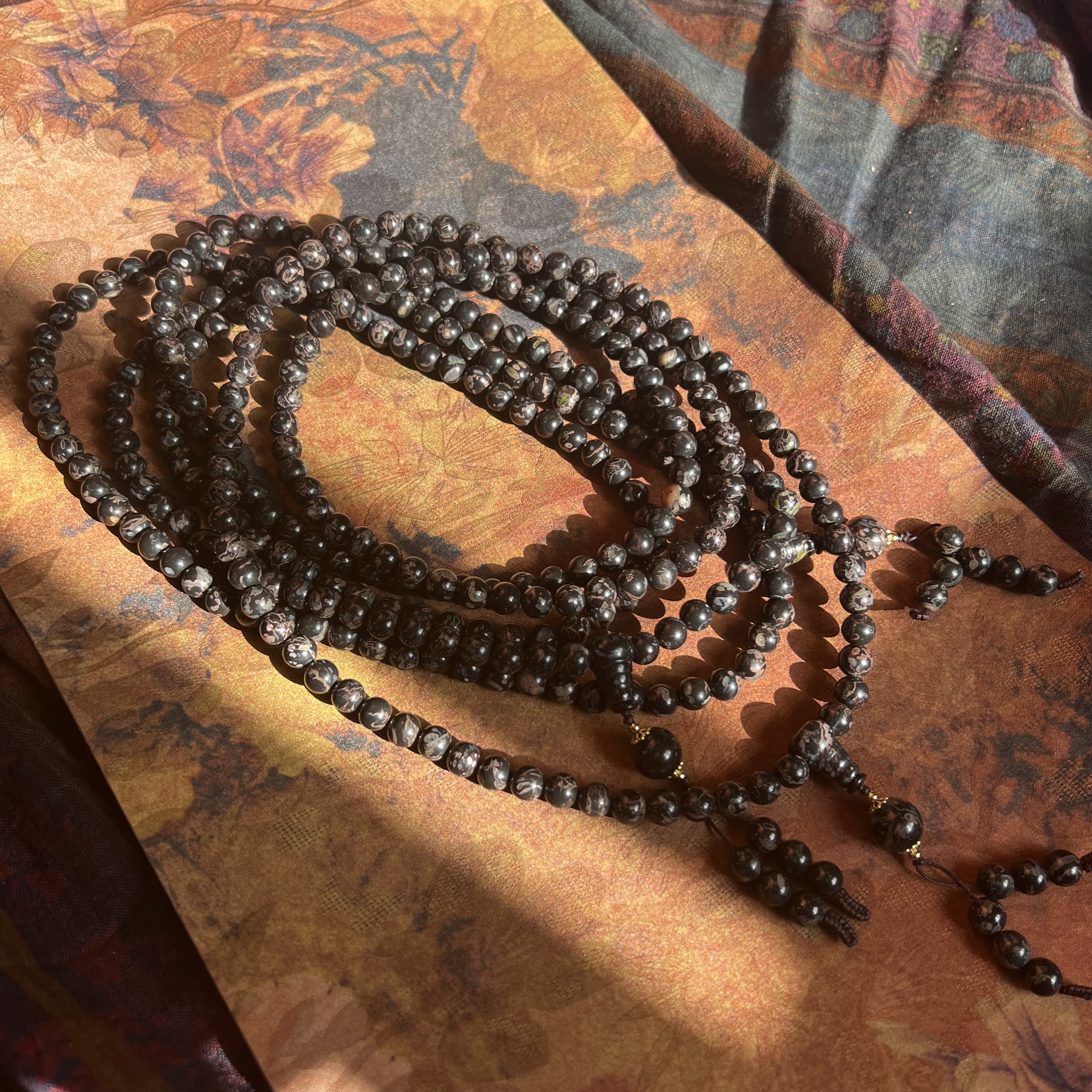 梅花玉毛衣链多圈手串8mm——多样性发其一