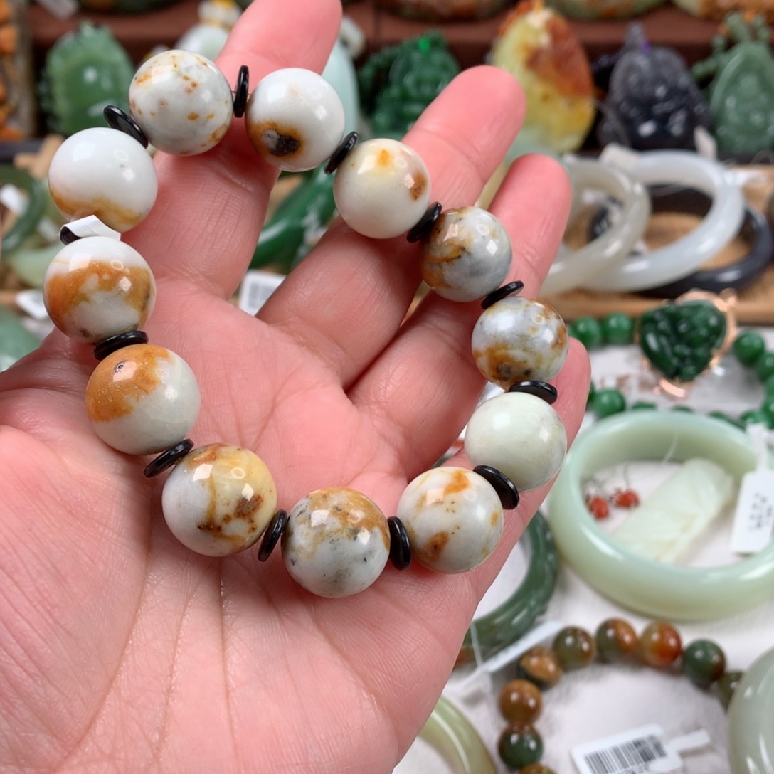 岫玉手链未镶嵌卡15_16