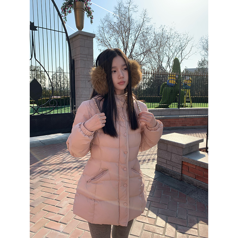 王少女的店【现】浅粉色休闲加厚外套温柔风抗风保暖棉服Y28247S44