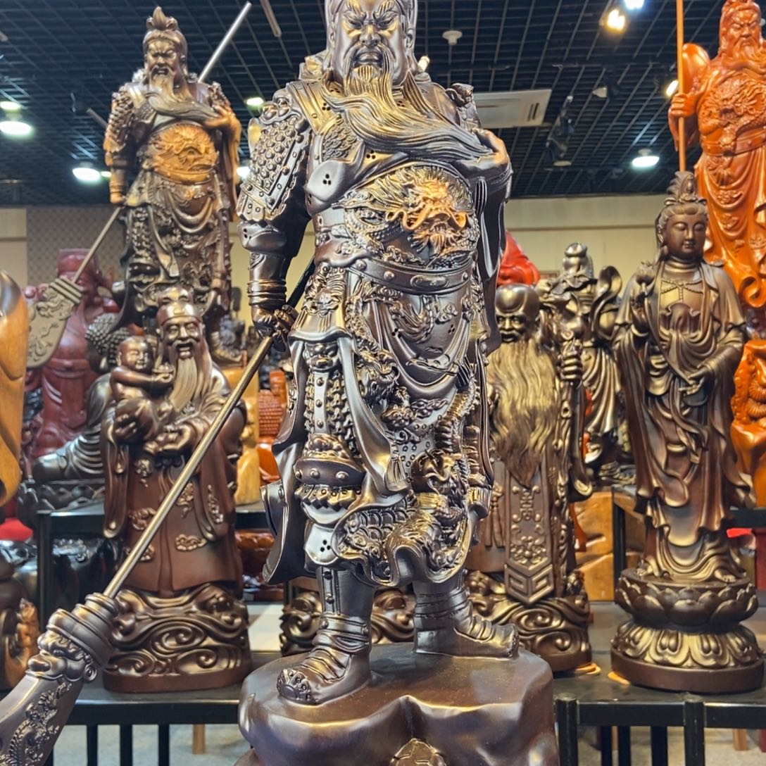 我***！风车木（黑檀木）黑檀木关公