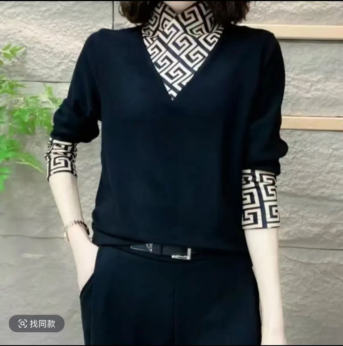 【正品】秋冬弹力半高领加绒打底衫长袖百搭洋气妈妈装时尚保暖上衣