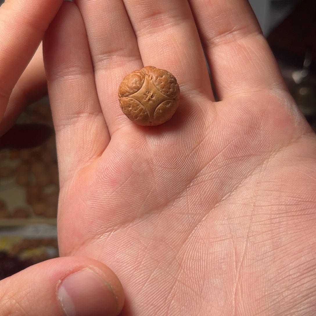 桃核吊坠18.7mm麒麟眼，开孔不退，偏远不包