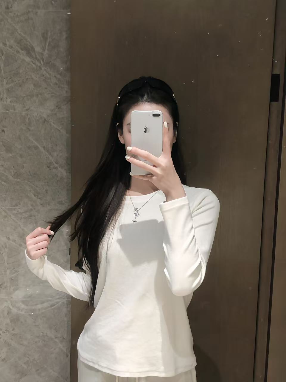 绵绵【百搭神器】长袖修身针织ins秋冬圆领时尚T恤套头常规款