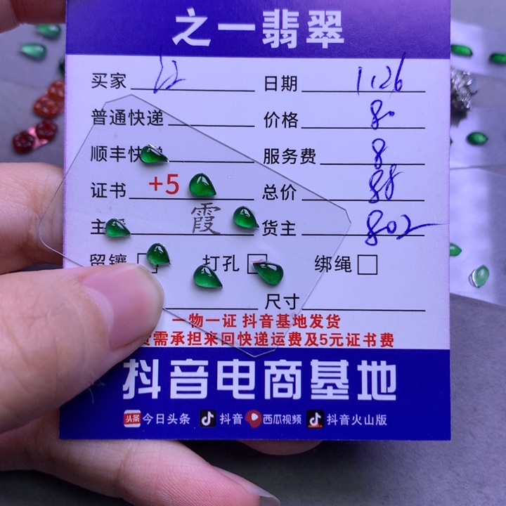 翡翠颈饰未镶嵌江*游