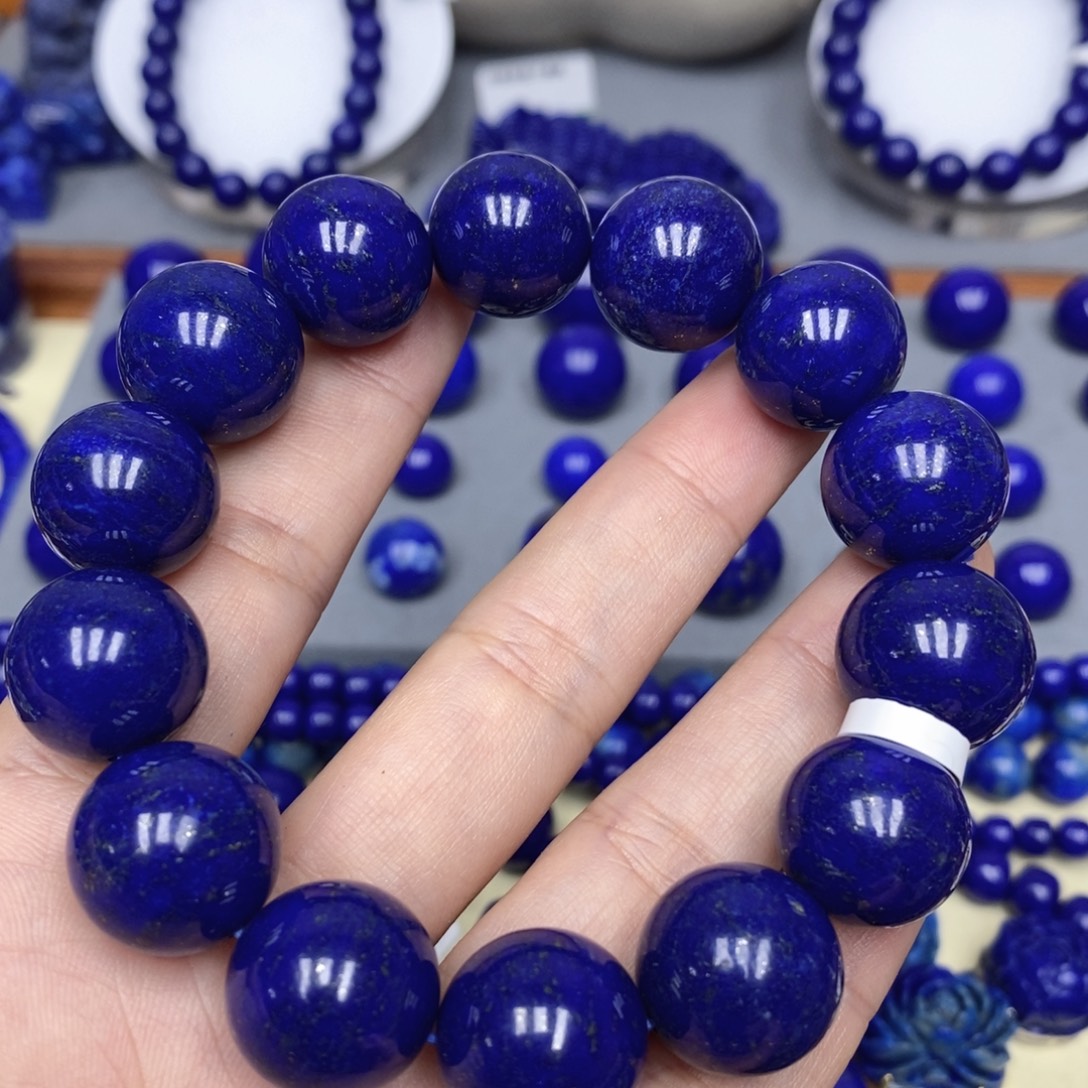 青金石未镶嵌手链15mm