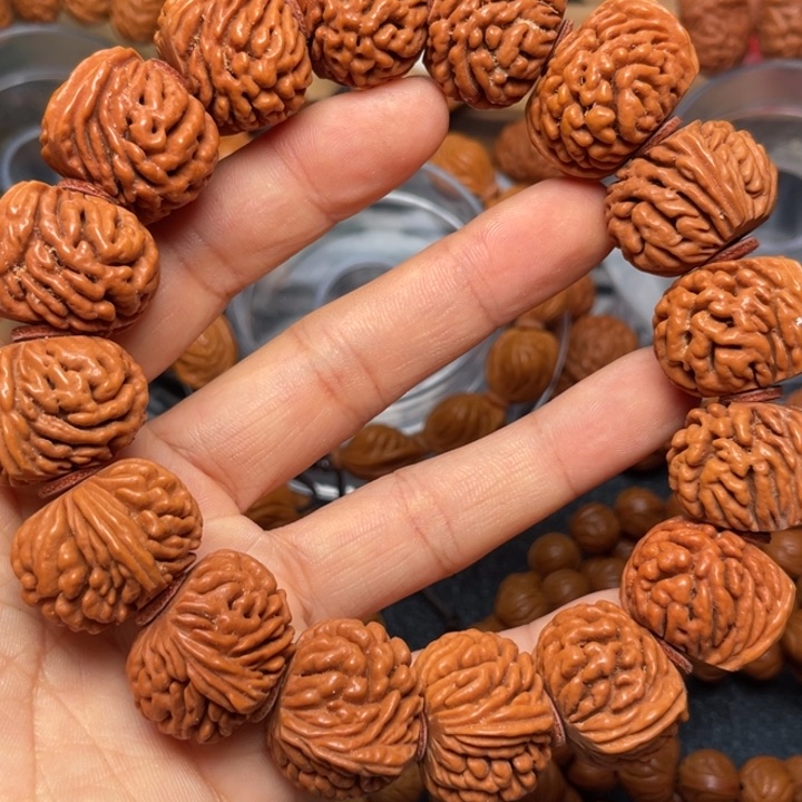 桃核手串龙纹桃核28