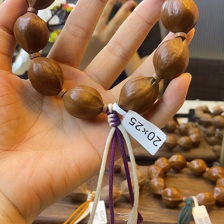 清***鈃橄榄核手串梅林铁核
