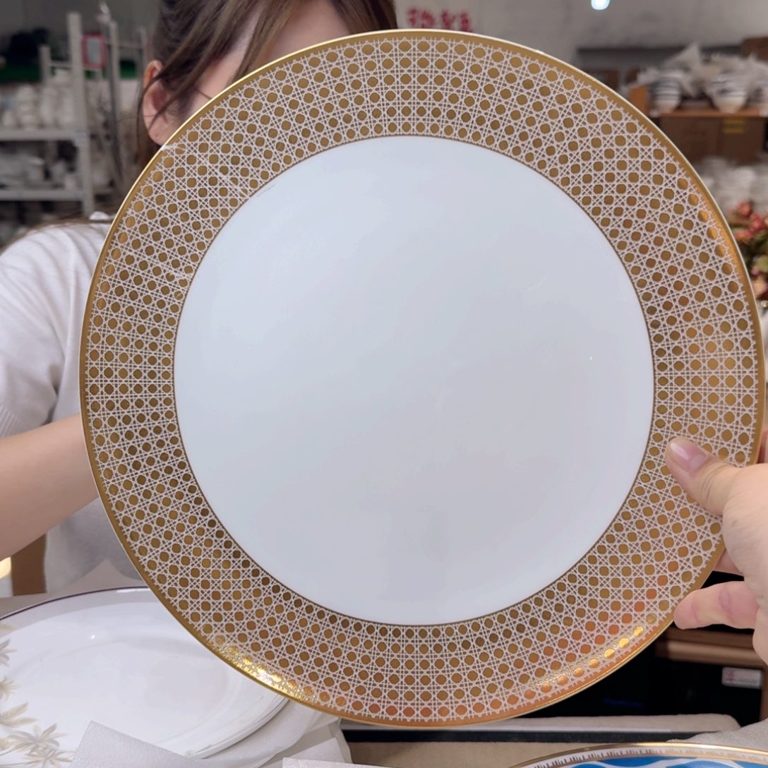 瓷瑕疵品不忒不还 高骨12英寸平盘30cm一个外贸骨瓷