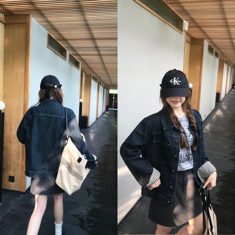 【年末捡漏】乌77复古慵懒风双口袋翻领牛仔外套女宽松休闲百搭上衣