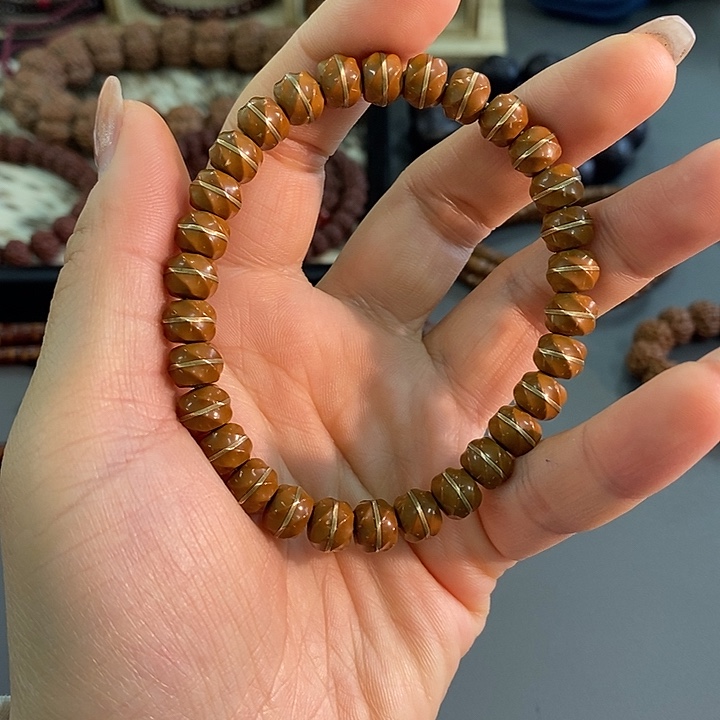 手串文玩核桃8mm紫金鼠