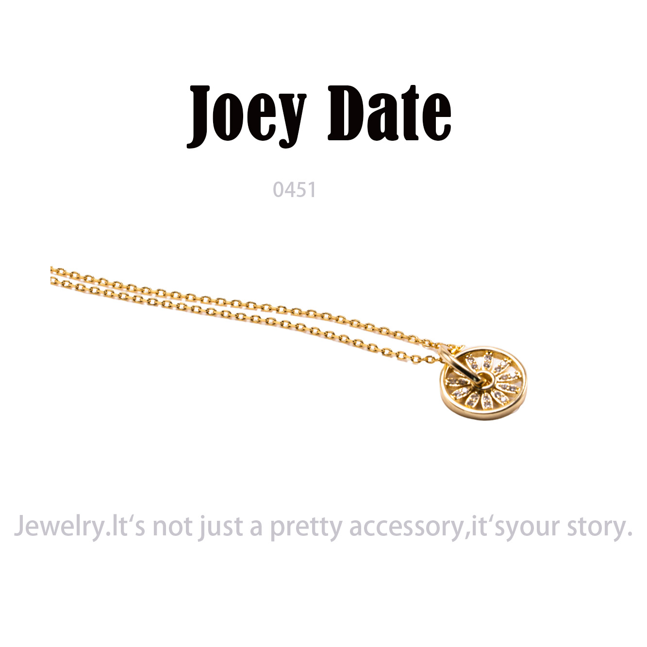 镀K金 Jory Date  项链~0451（40+5cm）