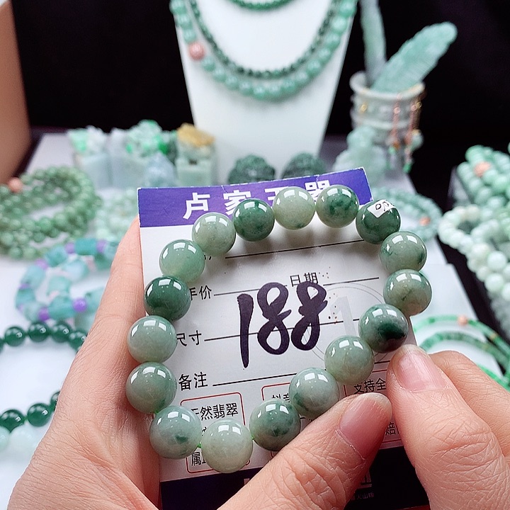 翡翠手链未镶嵌卡12.4