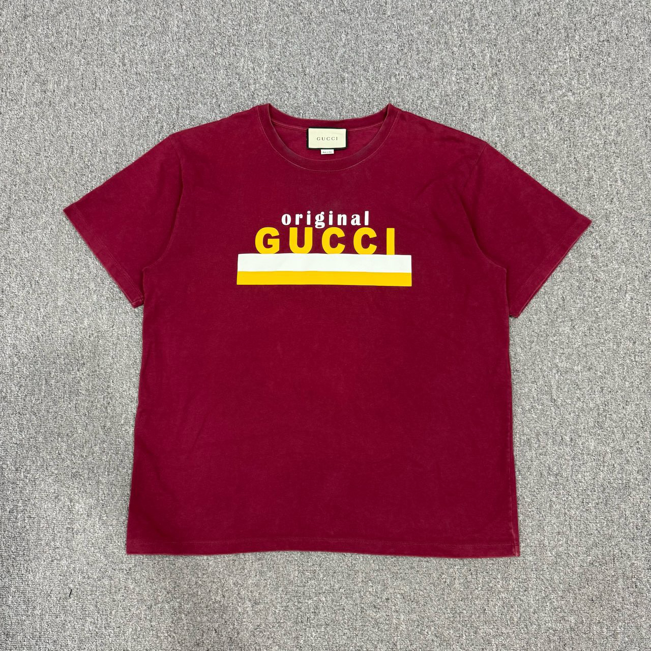 99新 GUCCI/古驰 13677152 Gucci古驰 红色胸前logo短袖 M码