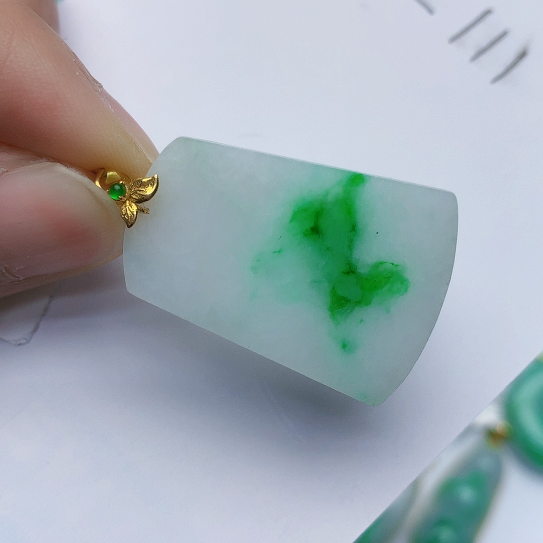 翡翠颈饰18K金镶嵌3457790