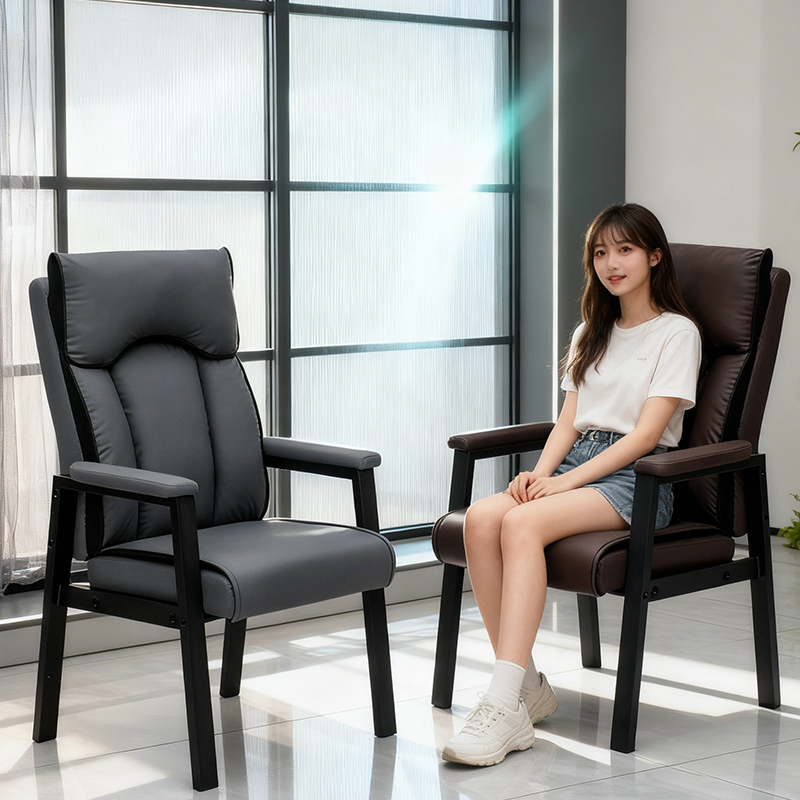 （4个） 猫抓皮弹簧麻将椅子棋牌室专用椅家用靠背打牌舒适久坐一套