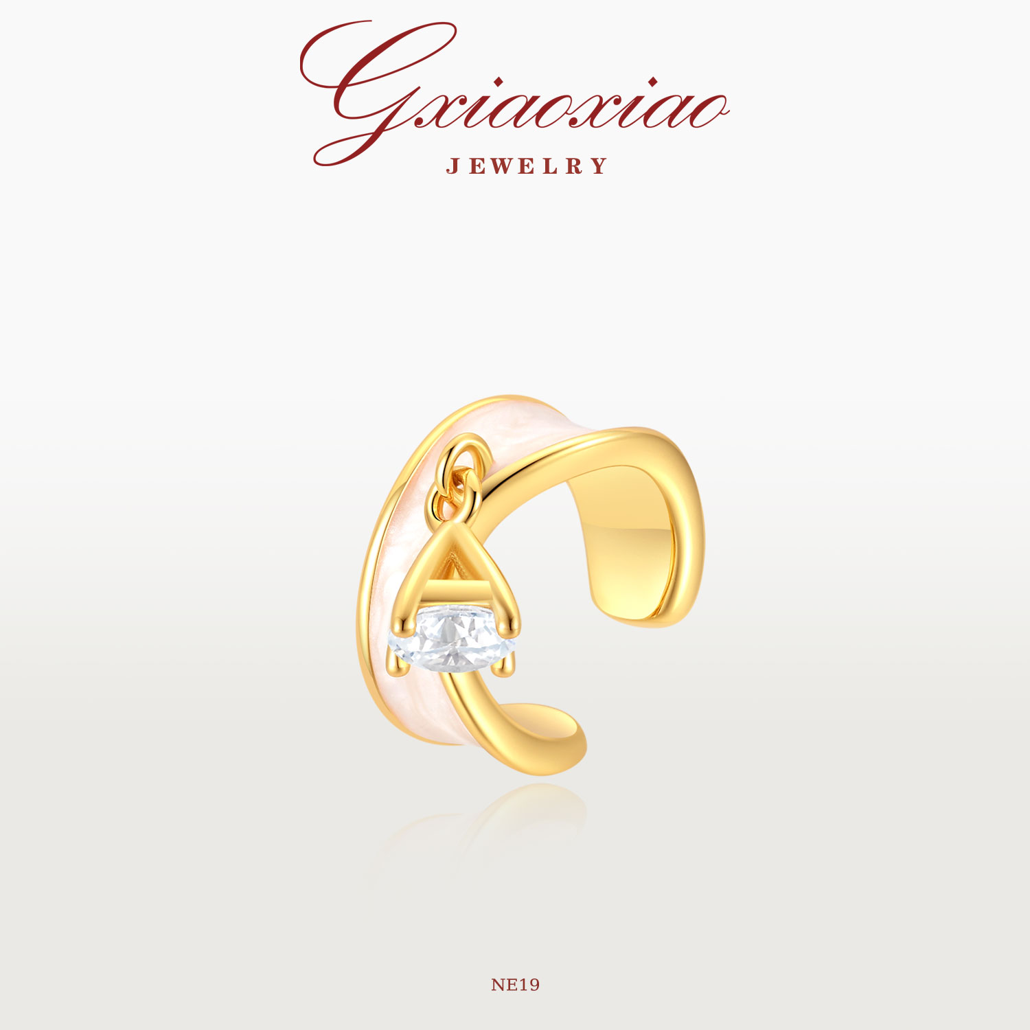 G XIAOXIAO 时尚气质小众百搭小滴溜耳夹 NE19