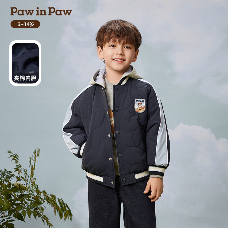 PawinPaw卡通小熊童装25秋冬男童宽松棉服保暖防风外套PCJPF4T11E