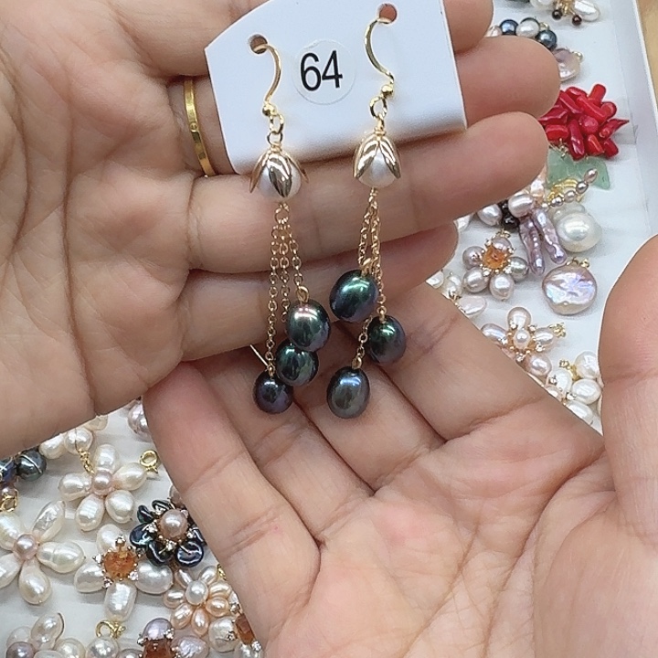 淡水珍珠发饰未镶嵌