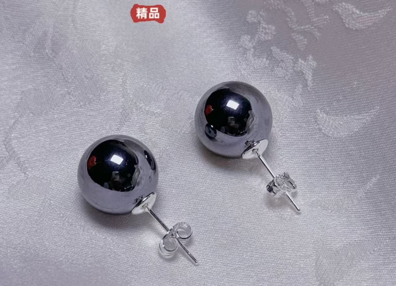 51 [正品太赫兹奇石]高端收藏级太赫兹石耳钉时尚百搭