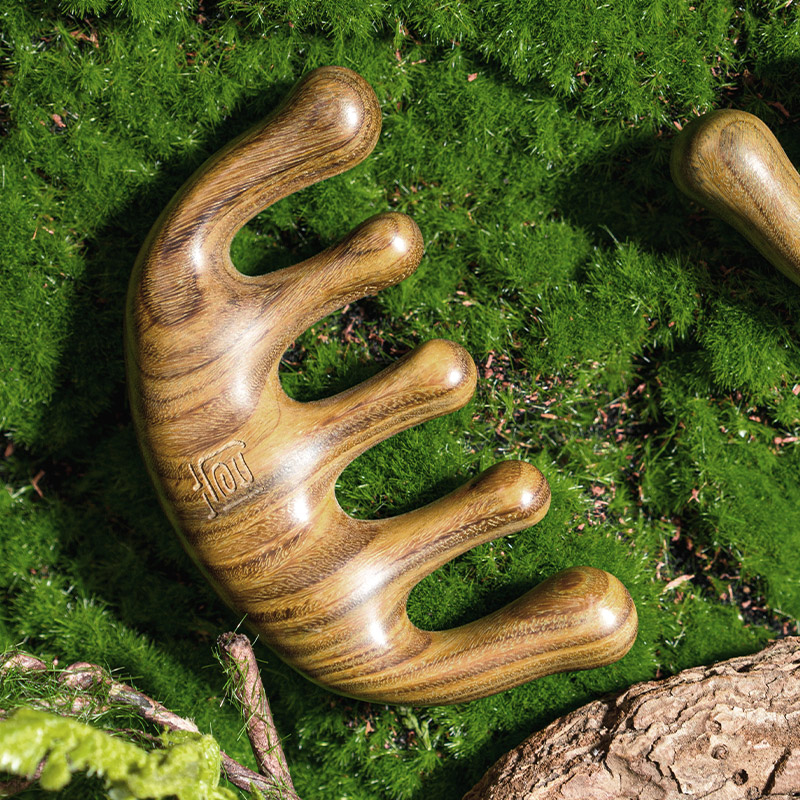 简皂 绿檀木梳子  梳头按摩头皮 木头按摩梳