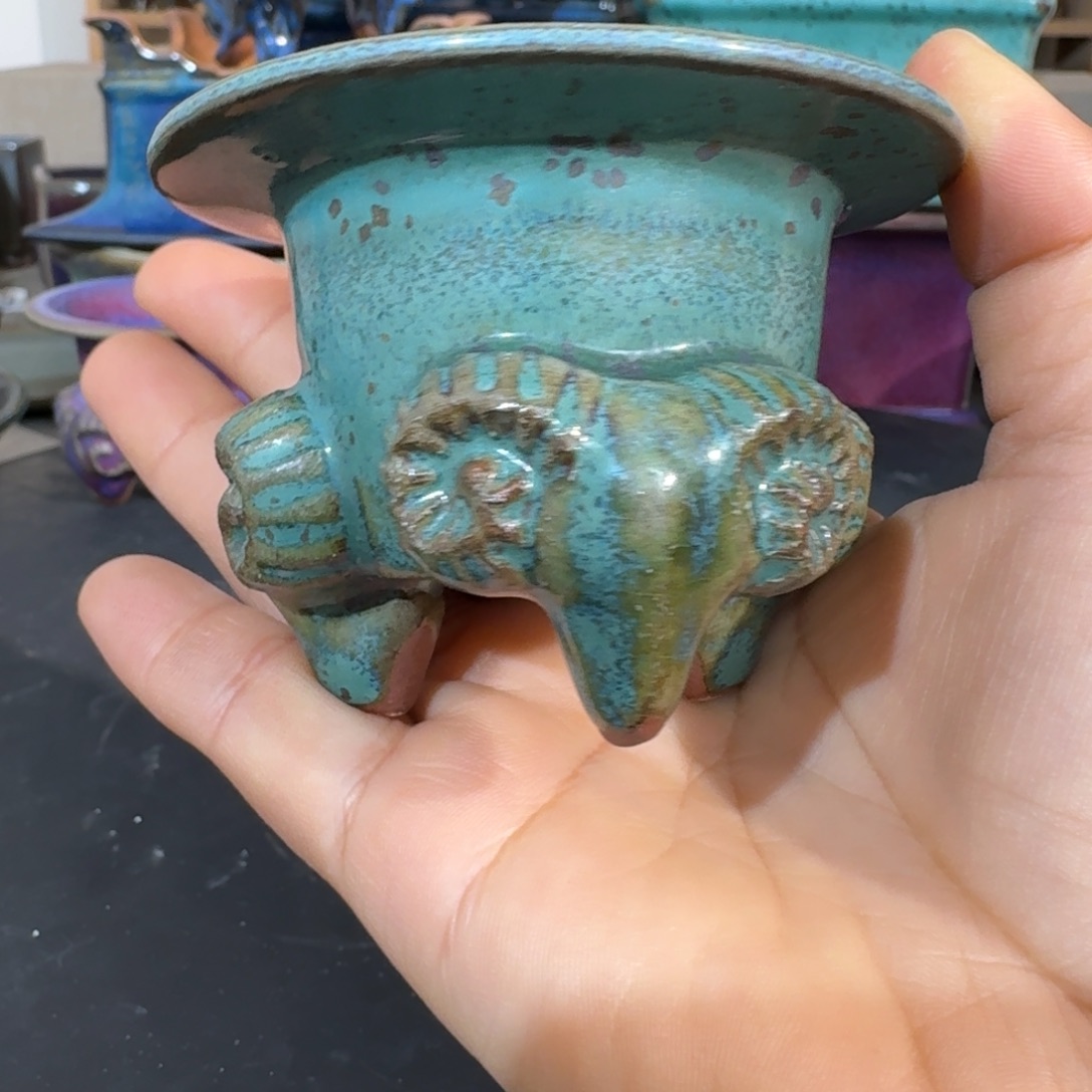 马***晕陶摆件觉象钧创盆景艺术