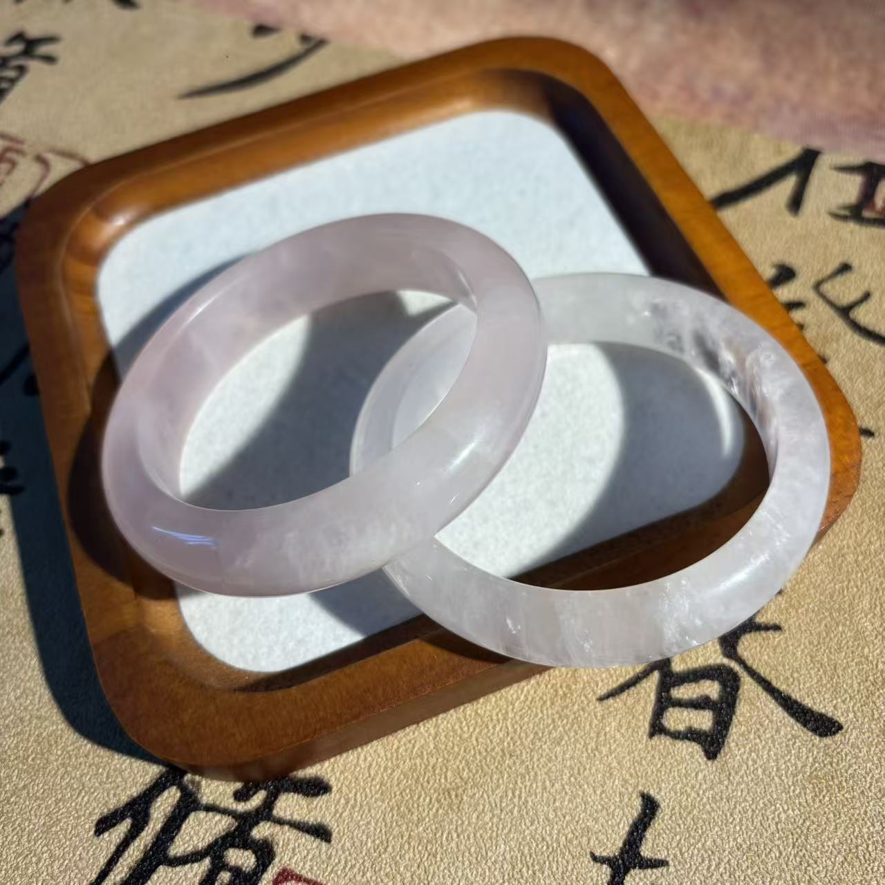 天然水晶粉水晶手镯*（多样性发一件）