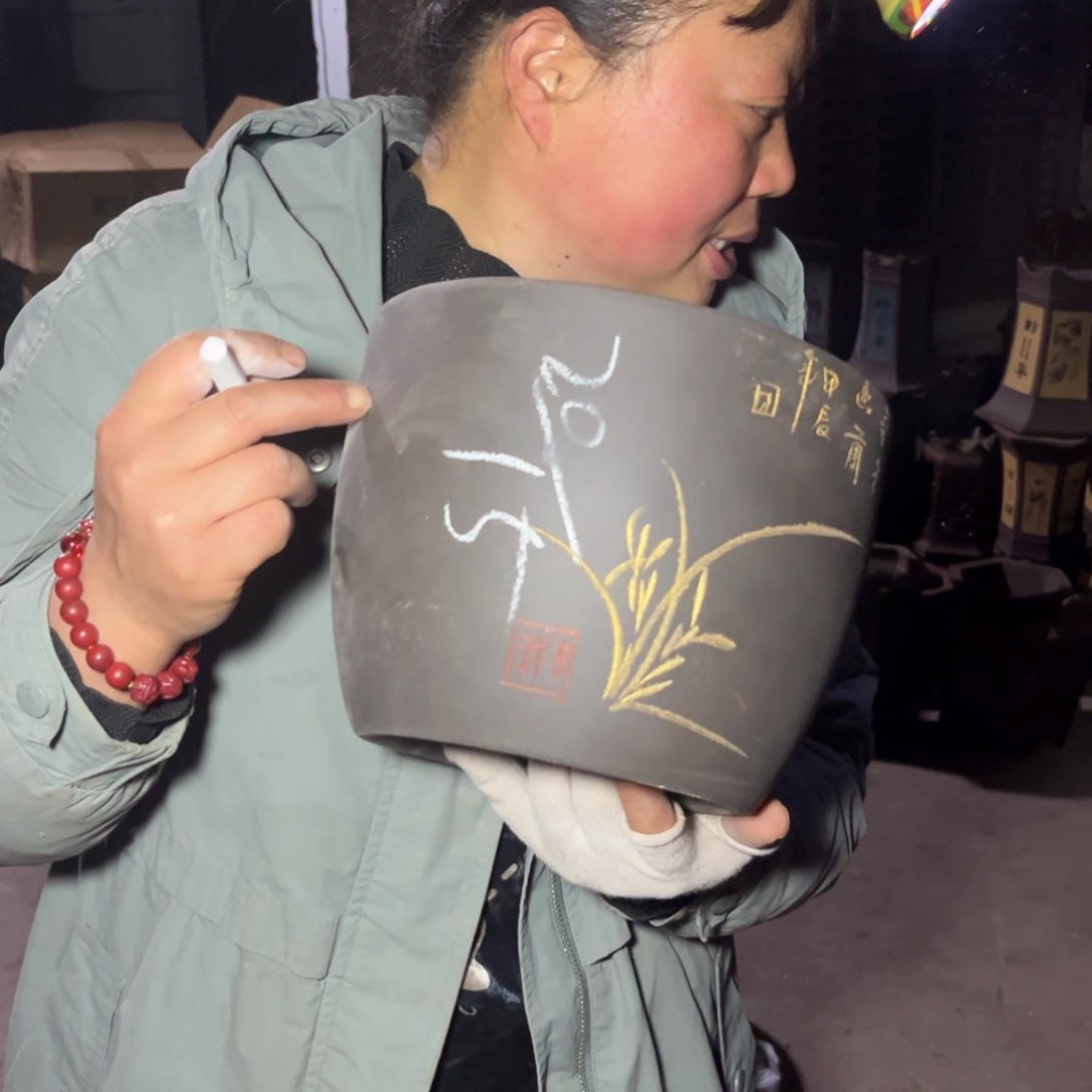 紫泥花盆紫砂花盆159