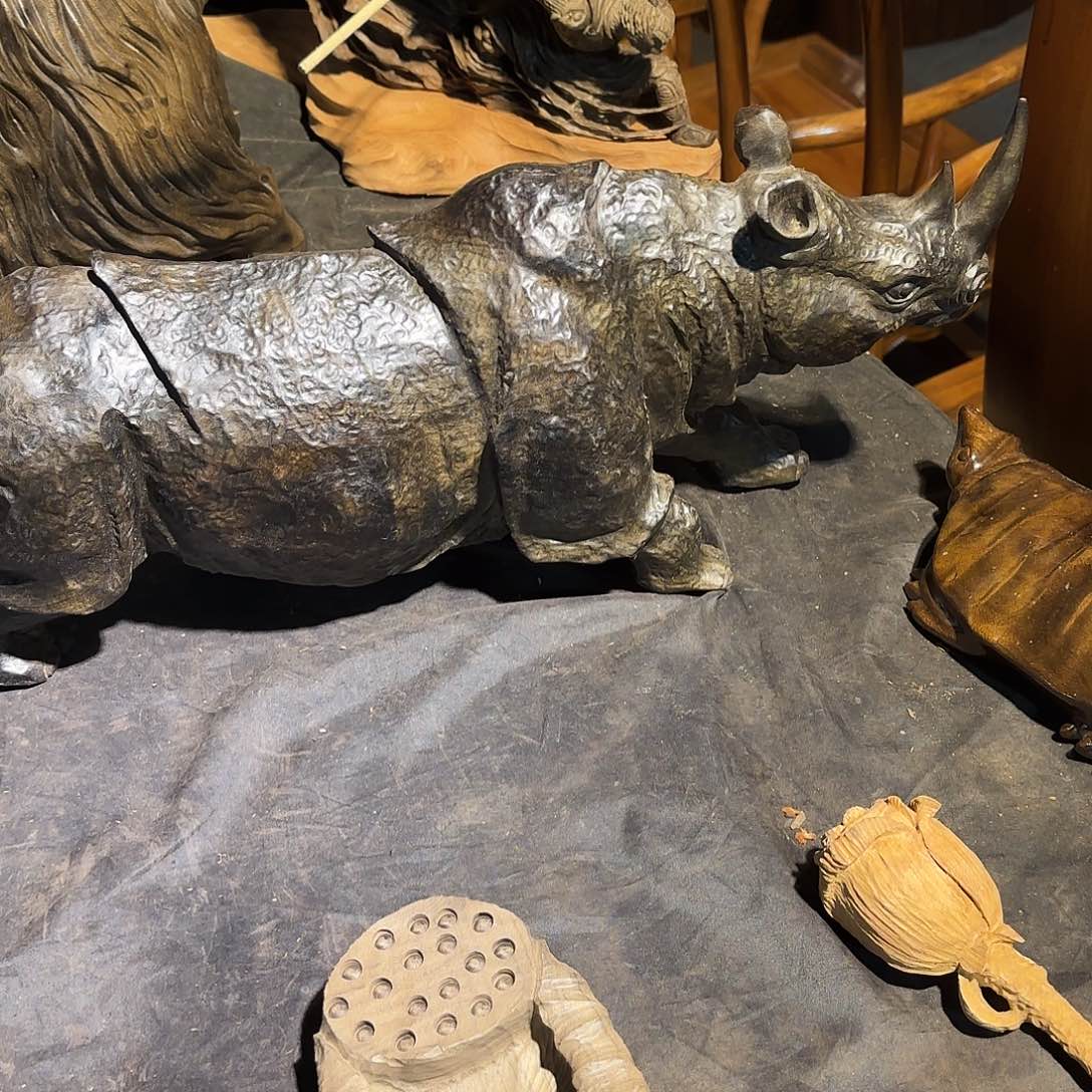 化***奇金丝楠金丝楠竹犀牛