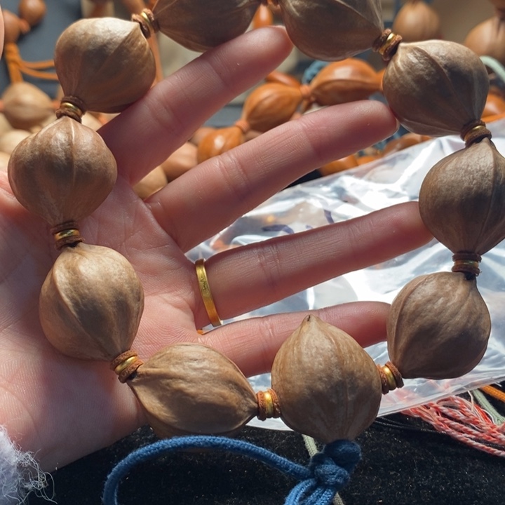 橄榄核手串/手链2.5四花原皮