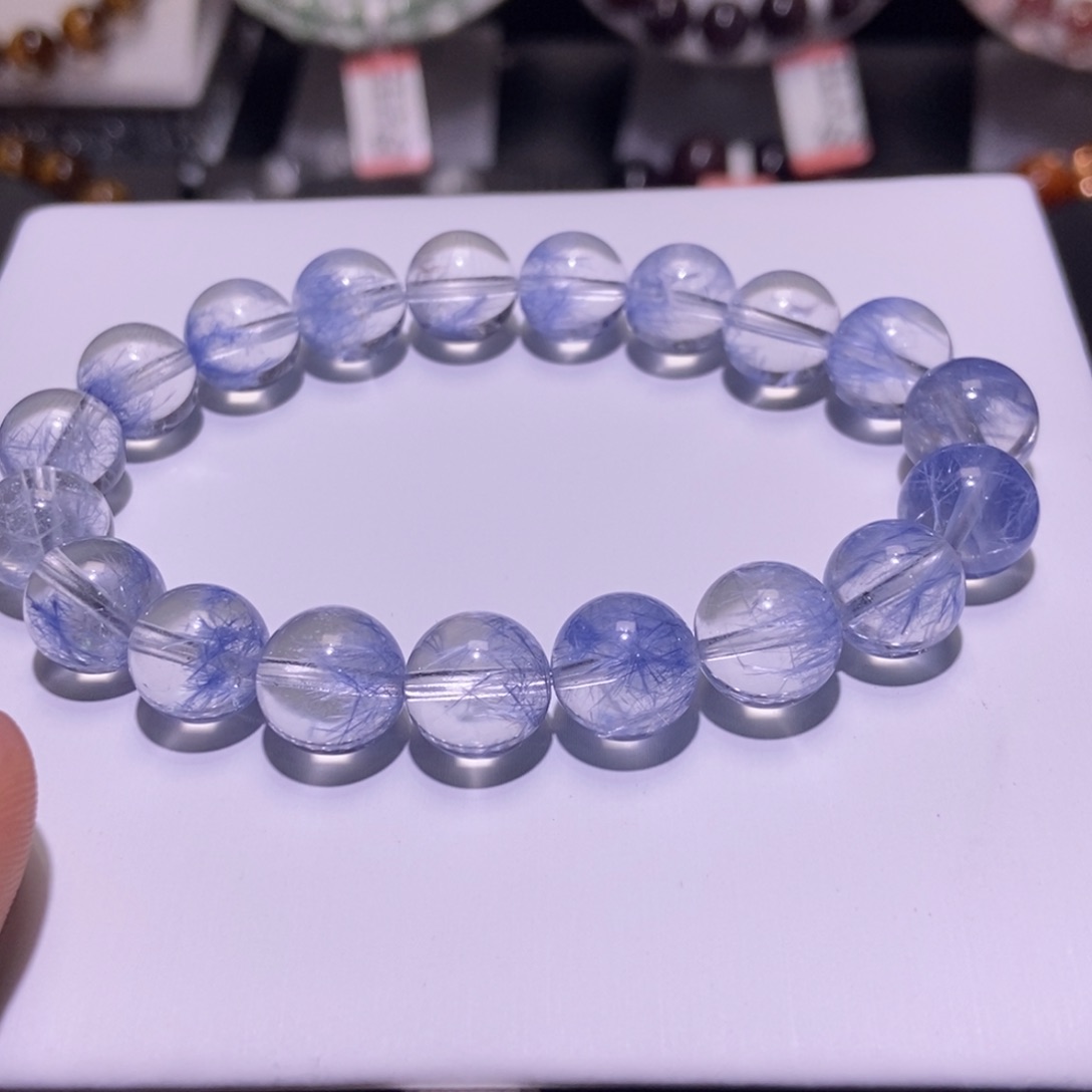 水晶手串未镶嵌蓝线石