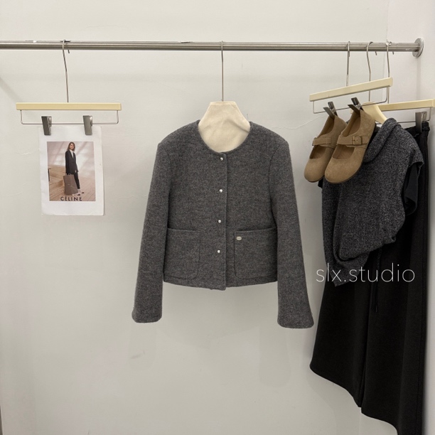 slx@ 7509 小香风圆领外套