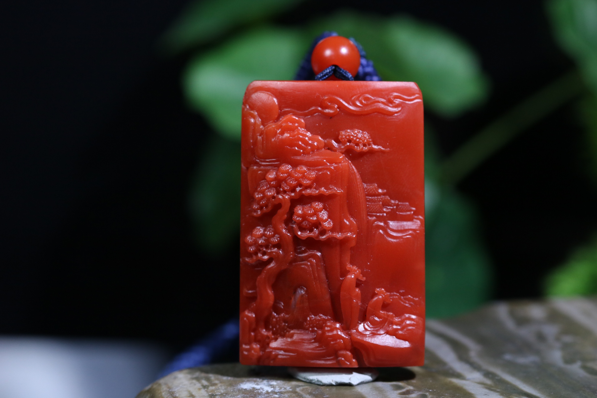 山水辣椒红牌子挂件