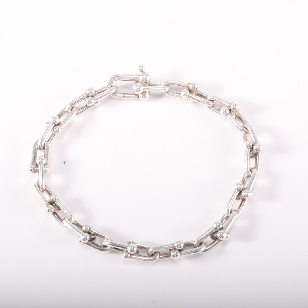 95新 Tiffany & Co./蒂芙尼 小花6枫HardWear 链环手链 小号 